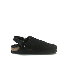 Load image into Gallery viewer, Black sabot clogs ADAM made with leather suede
