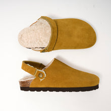 Load image into Gallery viewer, Brown sabot clogs ADAM made with leather suede
