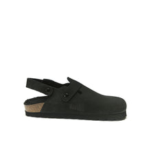 Charger l&#39;image dans la galerie, Black sabot clogs OSCAR made with nubuck leather
