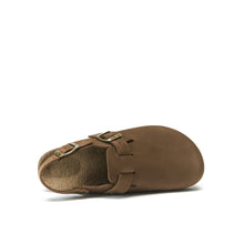 Load image into Gallery viewer, Dark Brown sabot clogs OSCAR made with nubuck leather
