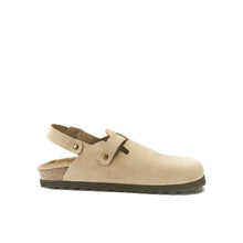 Load image into Gallery viewer, Taupe sabot clogs OSCAR made with nubuck leather
