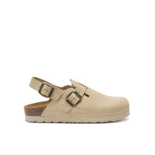 Load image into Gallery viewer, Beige sabot clogs OSCAR made with nubuck leather
