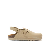 Load image into Gallery viewer, Beige sabot clogs OSCAR made with nubuck leather
