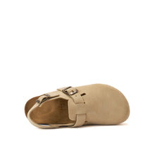 Load image into Gallery viewer, Beige sabot clogs OSCAR made with nubuck leather
