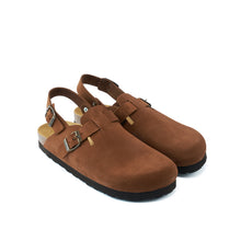 Load image into Gallery viewer, Chestnuts sabot clogs OSCAR made with suede leather
