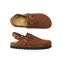 Load image into Gallery viewer, Chestnuts sabot clogs OSCAR made with suede leather
