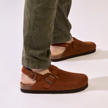 Load image into Gallery viewer, Chestnuts sabot clogs OSCAR made with suede leather
