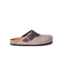 Carica l&#39;immagine nel visualizzatore di Gallery, Beige sabot clogs ALMA made with felt and leather
