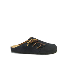 Load image into Gallery viewer, Navy sabot clogs ESTER made with nubuck leather
