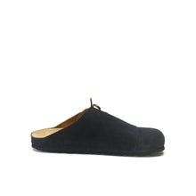 Load image into Gallery viewer, Navy sabot clogs ESTER made with nubuck leather
