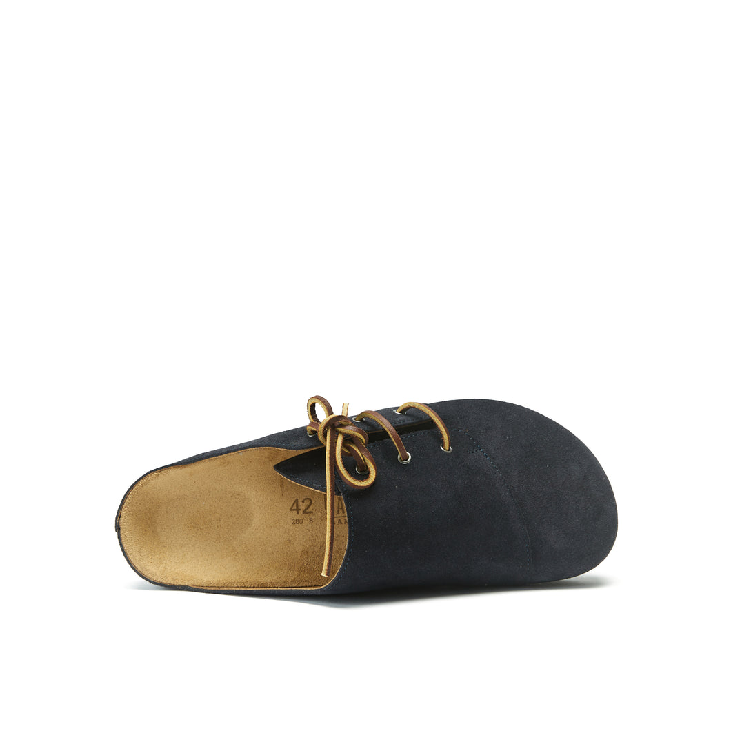 Navy sabot clogs ESTER made with nubuck leather