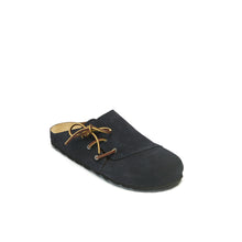 Load image into Gallery viewer, Navy sabot clogs ESTER made with nubuck leather
