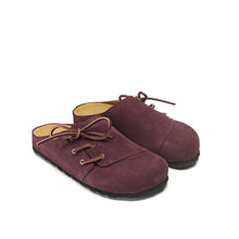 Charger l&#39;image dans la galerie, Bordeaux sabot clogs ESTER made with nubuck leather
