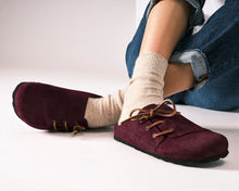 Load image into Gallery viewer, Bordeaux sabot clogs ESTER made with nubuck leather
