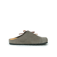 Load image into Gallery viewer, Grey sabot clogs ESTER made with nubuck leather
