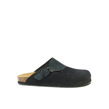 Load image into Gallery viewer, Navy sabot clogs DIA made with leather suede and oiled
