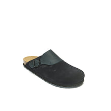 Charger l&#39;image dans la galerie, Navy sabot clogs DIA made with leather suede and oiled
