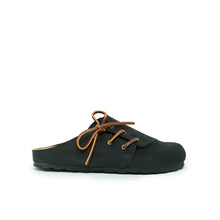 Carica l&#39;immagine nel visualizzatore di Gallery, Black sabot clogs ESTER made with nubuck leather
