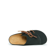 Carica l&#39;immagine nel visualizzatore di Gallery, Black sabot clogs ESTER made with nubuck leather
