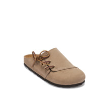 Load image into Gallery viewer, Taupe sabot clogs ESTER made with suede leather
