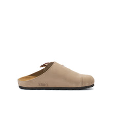 Load image into Gallery viewer, Taupe sabot clogs ESTER made with suede leather
