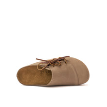 Load image into Gallery viewer, Taupe sabot clogs ESTER made with suede leather
